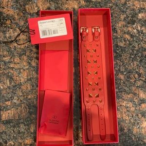 Valentino Red Double Stud Bracelet